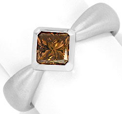 Foto 1 - Weißgold-Ring 0,97ct Diamant Princess Cut, R3238