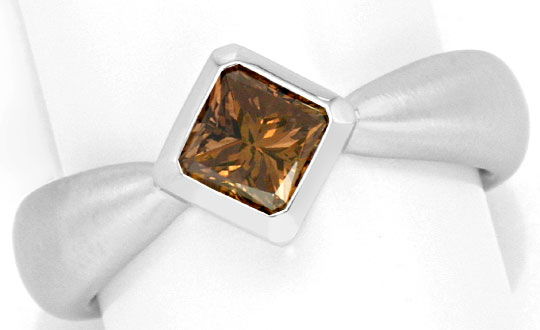 Foto 2 - Weißgold-Ring 0,97ct Diamant Princess Cut, R3238