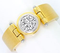 Foto 1 - Designer-Brillant-Ring Solitaer 0,63 Gelbgold-Weißgold, R4639