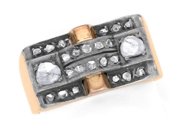 Foto 2 - Ring Antikschmuck in Rotgold Silber 24 Diamanten, S3730