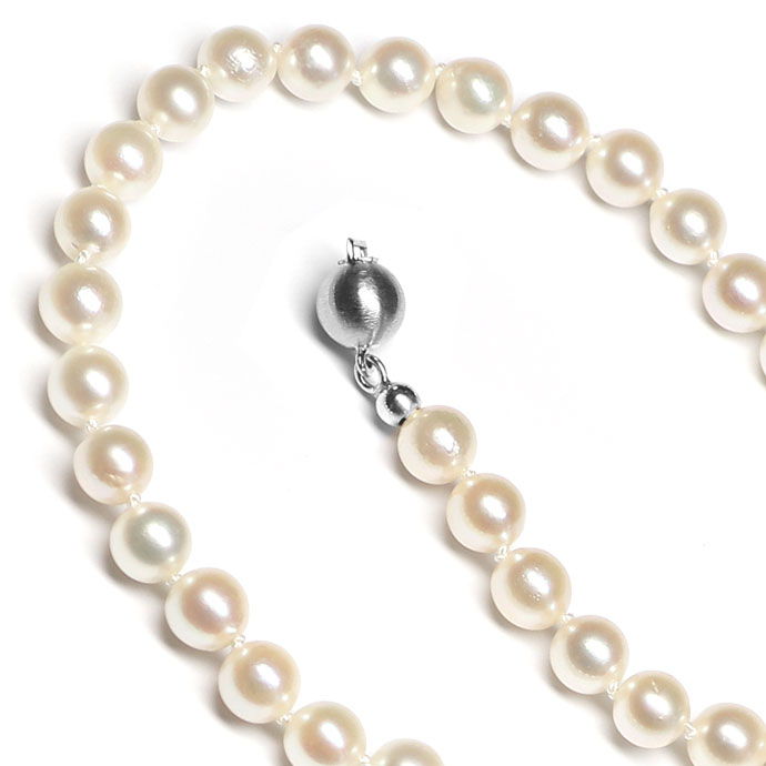 Foto 2 - Akoya Perlenkette 57cm Länge mit Weißgold Kugelschloss, S9547
