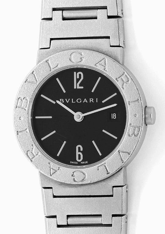 Foto 2 - Bulgari Bvlgari Damen-Armbanduhr mit Datum in Edelstahl, U2438