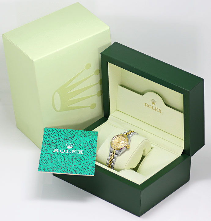 Foto 8 - Rolex Datejust Diamant Zifferblatt Stahl-Gold Damen Uhr, U2452