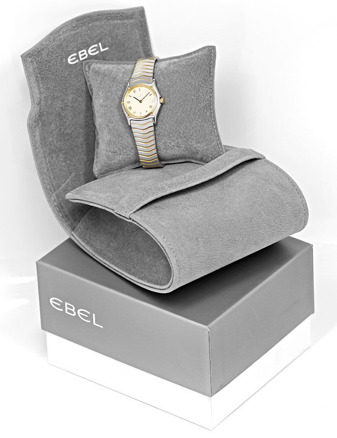 Foto 6 - Ebel Classic Stahl-Gold Damen-Armbanduhr mit Wellenband, U2516